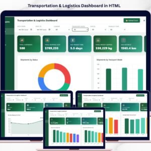 Transportation and Logistics Dashboard in HTML