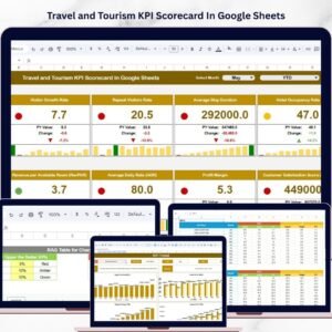 Travel and Tourism KPI Scorecard In Google Sheets