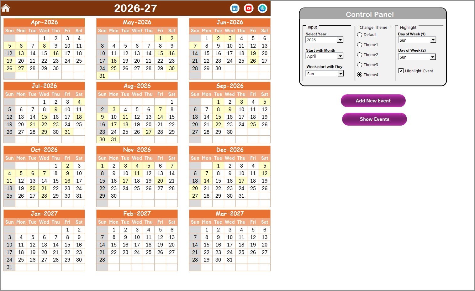 Vehicle Fleet Maintenance Calendar in Excel - Image 2