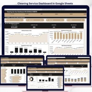 Cleaning Service Dashboard in Google Sheets