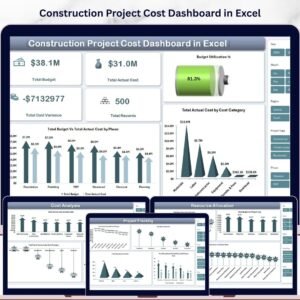 Construction Project Cost Dashboard in Excel
