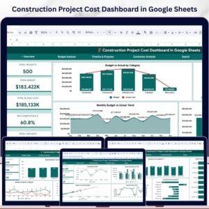 Construction Project Cost Dashboard in Google Sheets