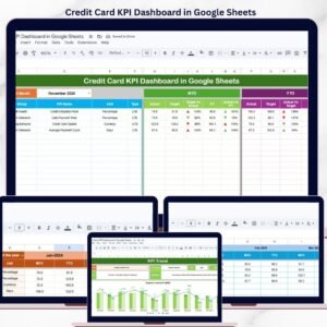 Credit Card KPI Dashboard in Google Sheets