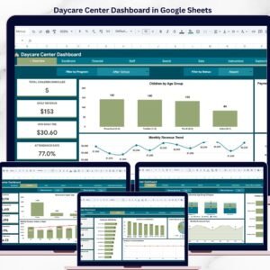 Daycare Center Dashboard in Google Sheets