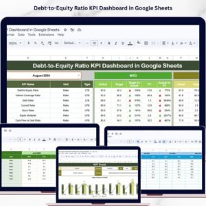 Debt-to-Equity Ratio KPI Dashboard in Google Sheets