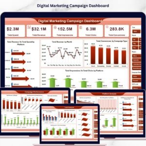 Digital Marketing Campaign Dashboard in Excel
