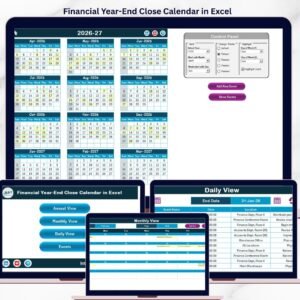Financial Year-End Close Calendar in Excel