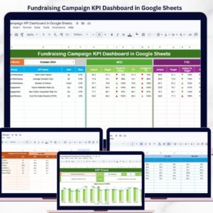 Fundraising Campaign KPI Dashboard in Google Sheets