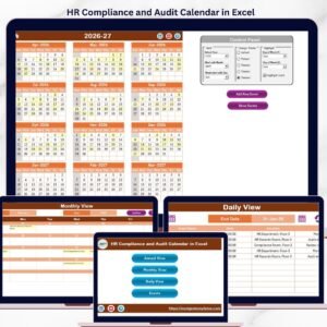 HR Compliance and Audit Calendar in Excel