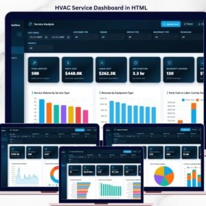 HVAC Service Dashboard in HTML