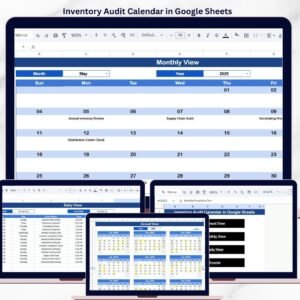 Inventory Audit Calendar in Google Sheets