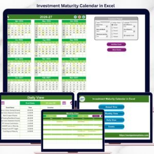 Investment Maturity Calendar in Excel