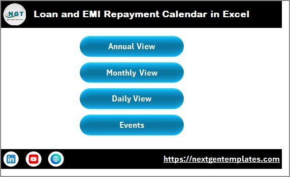 Loan and EMI Repayment Calendar in Excel