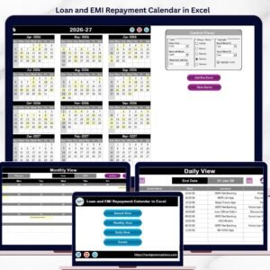 Loan and EMI Repayment Calendar in Excel