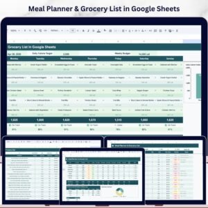 Meal Planner & Grocery List in Google Sheets