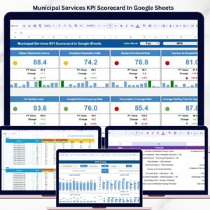Municipal Services KPI Scorecard In Google Sheets