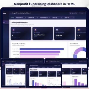 Nonprofit Fundraising Dashboard in HTML