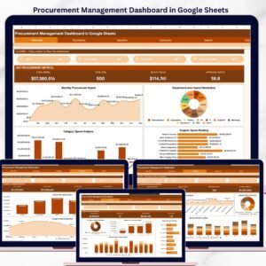 Procurement Management Dashboard in Google Sheets