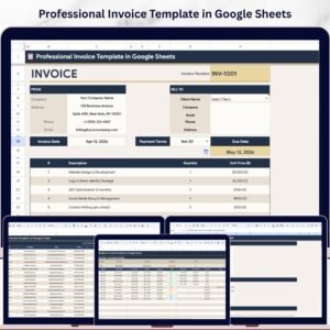 Professional Invoice Template in Google Sheets