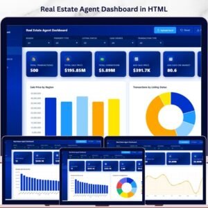 Real Estate Agent Dashboard in HTML