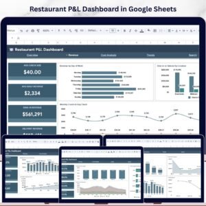 Restaurant P&L Dashboard in Google Sheets