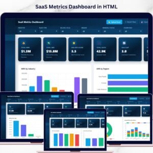 SaaS Metrics Dashboard in HTML