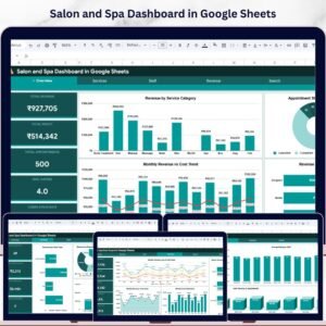 Salon and Spa Dashboard in Google Sheets