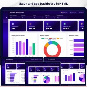 Salon and Spa Dashboard in HTML