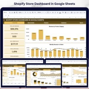 Shopify Store Dashboard in Google Sheets