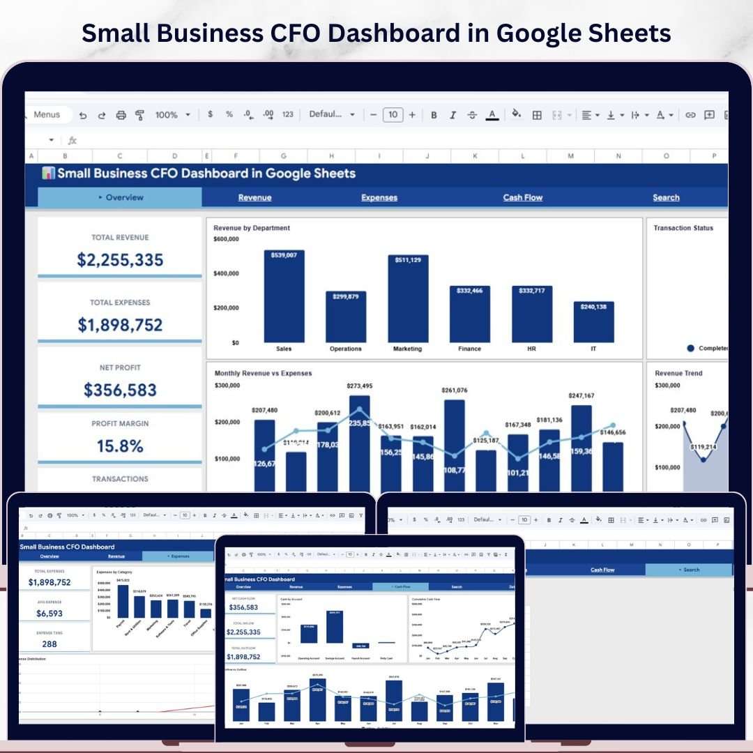 Small Business CFO Dashboard in Google Sheets
