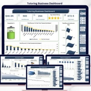 Tutoring Business Dashboard in Excel