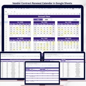 Vendor Contract Renewal Calendar in Google Sheets