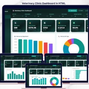 Veterinary Clinic Dashboard in HTML