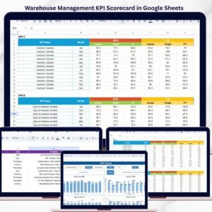 Warehouse Management KPI Scorecard in Google Sheets