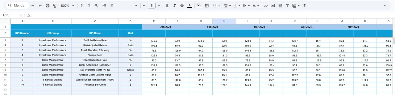 Target Number Input Sheet