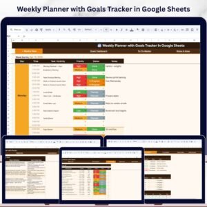 Weekly Planner with Goals Tracker in Google Sheets