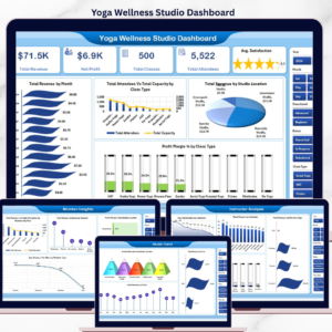 Yoga & Wellness Studio Dashboard in Excel