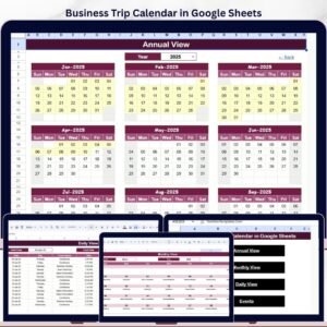 Business Trip Calendar in Google Sheets