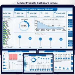 Cement Products Dashboard in Excel