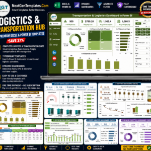 Logistics and Transportation Hub – 7 Premium Templates (Excel + Power BI)