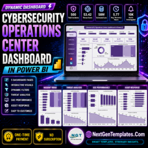 Cybersecurity Operations Center Dashboard in Power BI