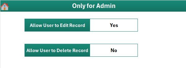 Client Contract Amendment Tracker in Excel - Settings Sheet