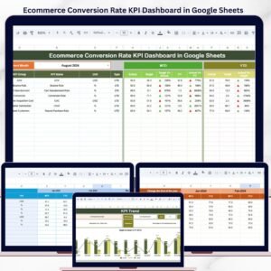 Ecommerce Conversion Rate KPI Dashboard in Google Sheets