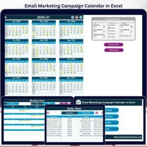 Email Marketing Campaign Calendar in Excel