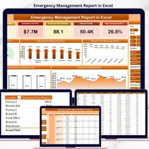 Emergency Management Report in Excel
