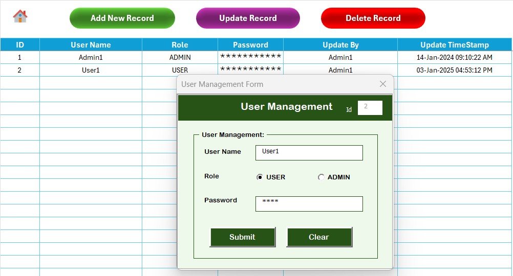 Employee Retirement Notification Tracker in Excel - List Sheet