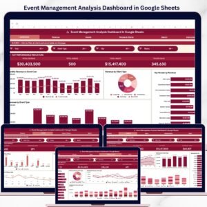 Event Management Analysis Dashboard in Google Sheets