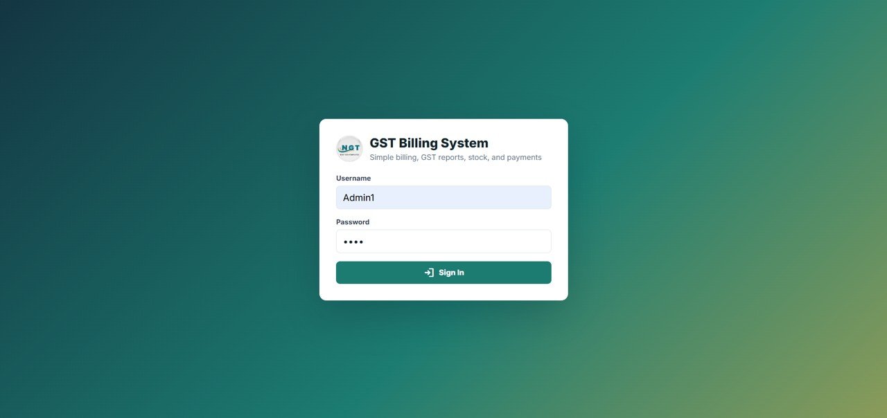 GST Billing System Web App