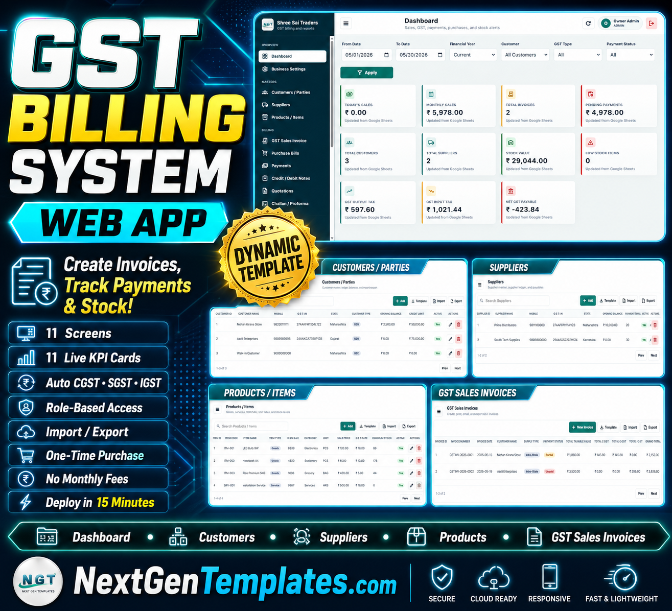 GST Billing System Web App