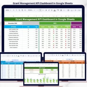 Grant Management KPI Dashboard in Google Sheets